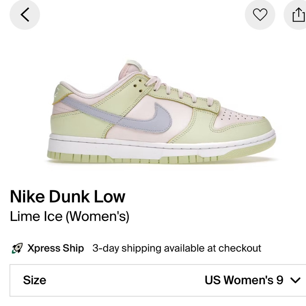 Nike dunk low- women’s sneakers (lime-ice)